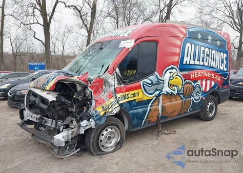 2021 Ford Transit-250 z USA, uszkodzony, nr VIN 1FTBR1C82MKA29547